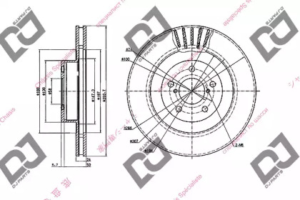 Тормозной диск DJ PARTS BD2018